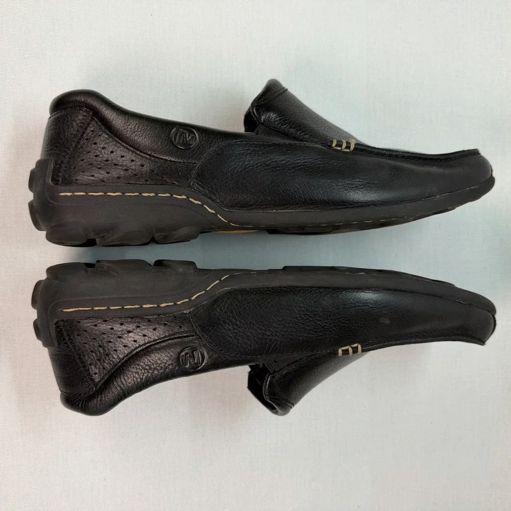 Merrell Rally Mocs Driving Loafers Mens 11.5 Black Leather  display picture 1